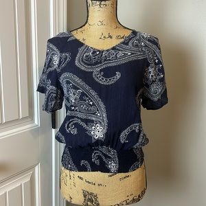 Paper crane Paisley top small